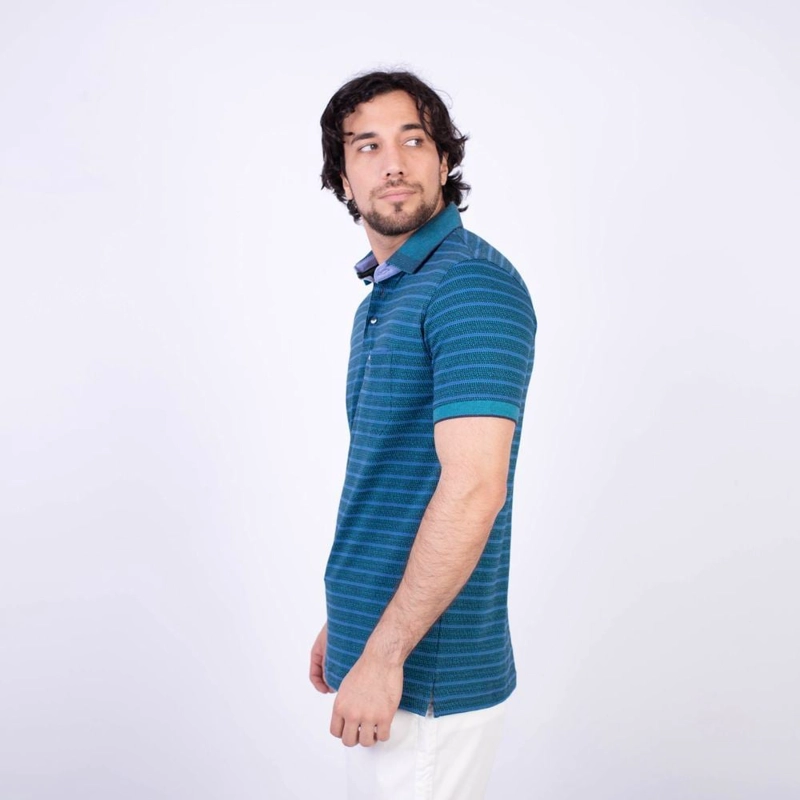 POLO MANGA CORTA HOMBRE PIERRE CARDIN BOX MINI JACQUARD PC-6207POO - 3