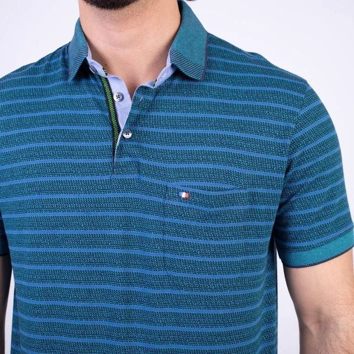 POLO MANGA CORTA HOMBRE PIERRE CARDIN BOX MINI JACQUARD PC-6207POO - 4