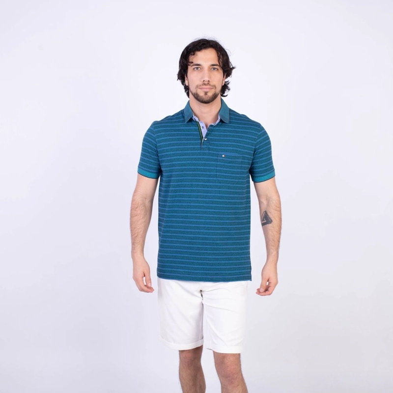 POLO MANGA CORTA HOMBRE PIERRE CARDIN BOX MINI JACQUARD PC-6207POO - 6