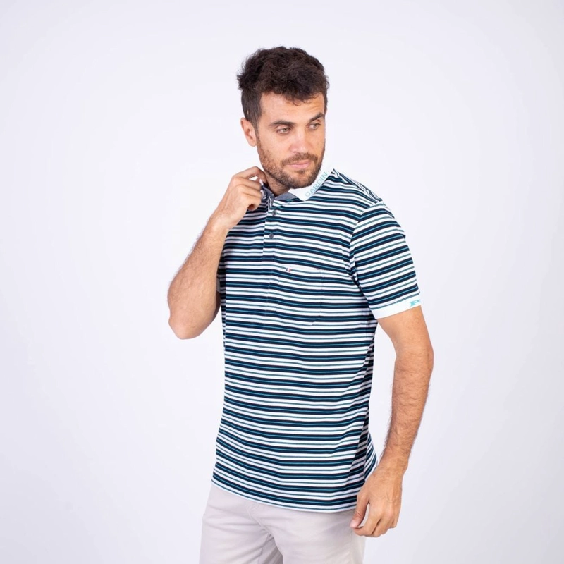 POLO MANGA CORTA HOMBRE PIERRE CARDIN BOX PIQUE LISTADO PC-6208POO - 3