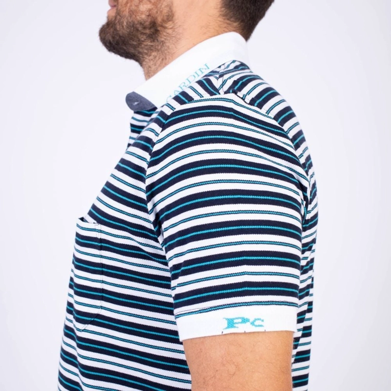POLO MANGA CORTA HOMBRE PIERRE CARDIN BOX PIQUE LISTADO PC-6208POO - 5
