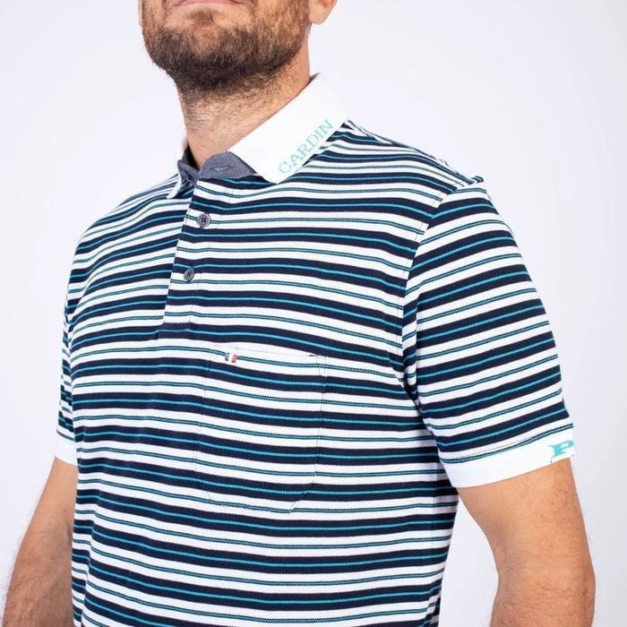 POLO MANGA CORTA HOMBRE PIERRE CARDIN BOX PIQUE LISTADO PC-6208POO - 6