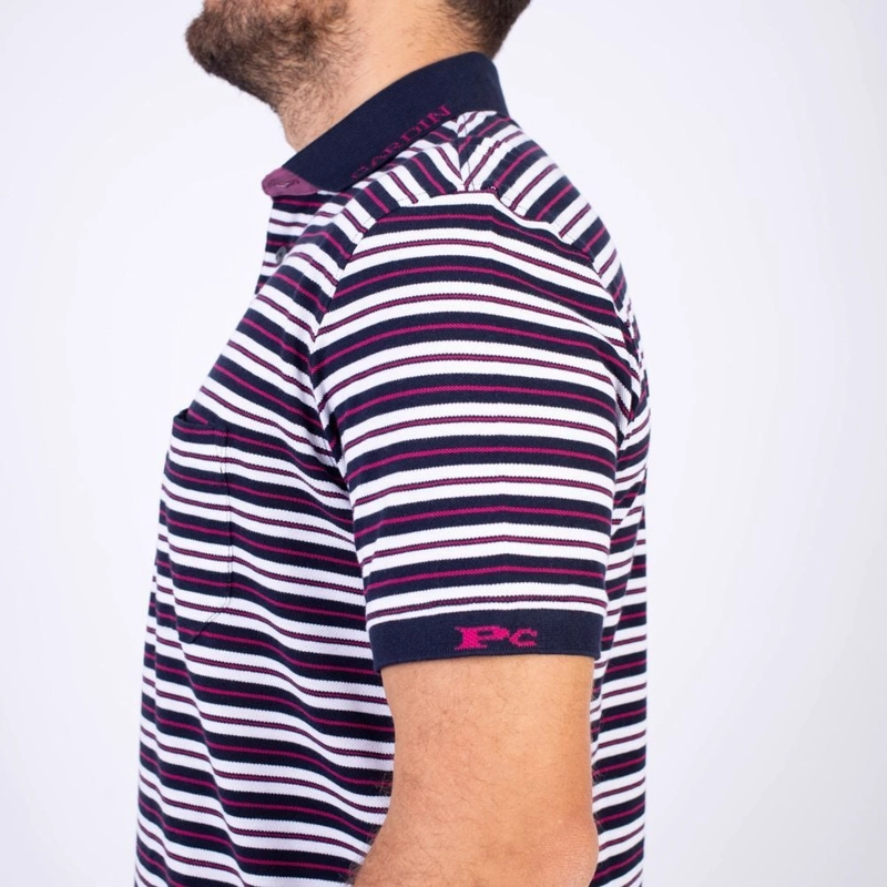 POLO MANGA CORTA HOMBRE PIERRE CARDIN BOX PIQUE LISTADO PC-6208POO - 5