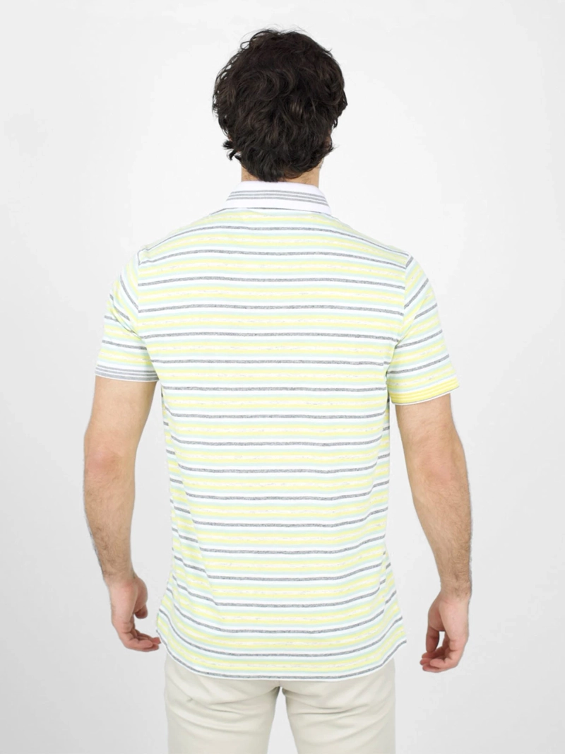 POLO MANGA CORTA ALGODÓN HOMBRE PIERRE CARDIN JERSEY LISTADO - 2