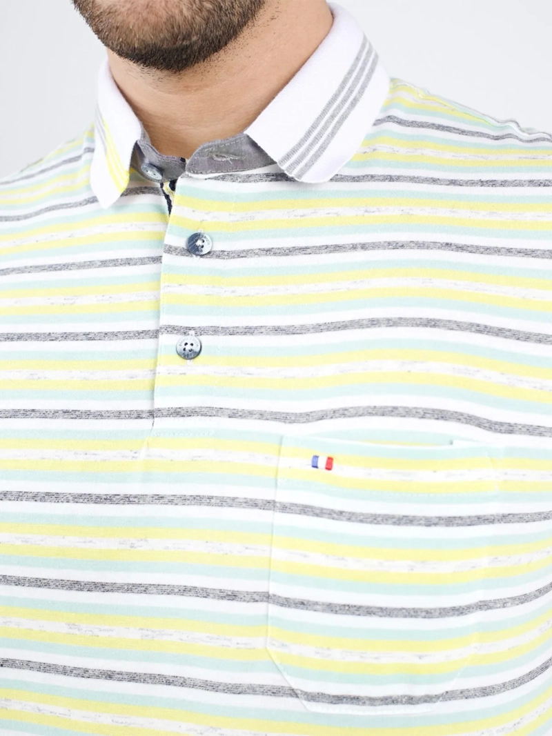 POLO MANGA CORTA ALGODÓN HOMBRE PIERRE CARDIN JERSEY LISTADO - 3