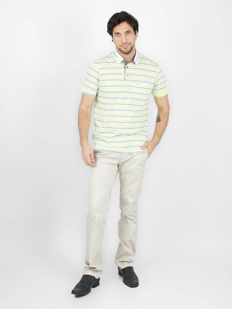 POLO MANGA CORTA ALGODÓN HOMBRE PIERRE CARDIN JERSEY LISTADO - 4