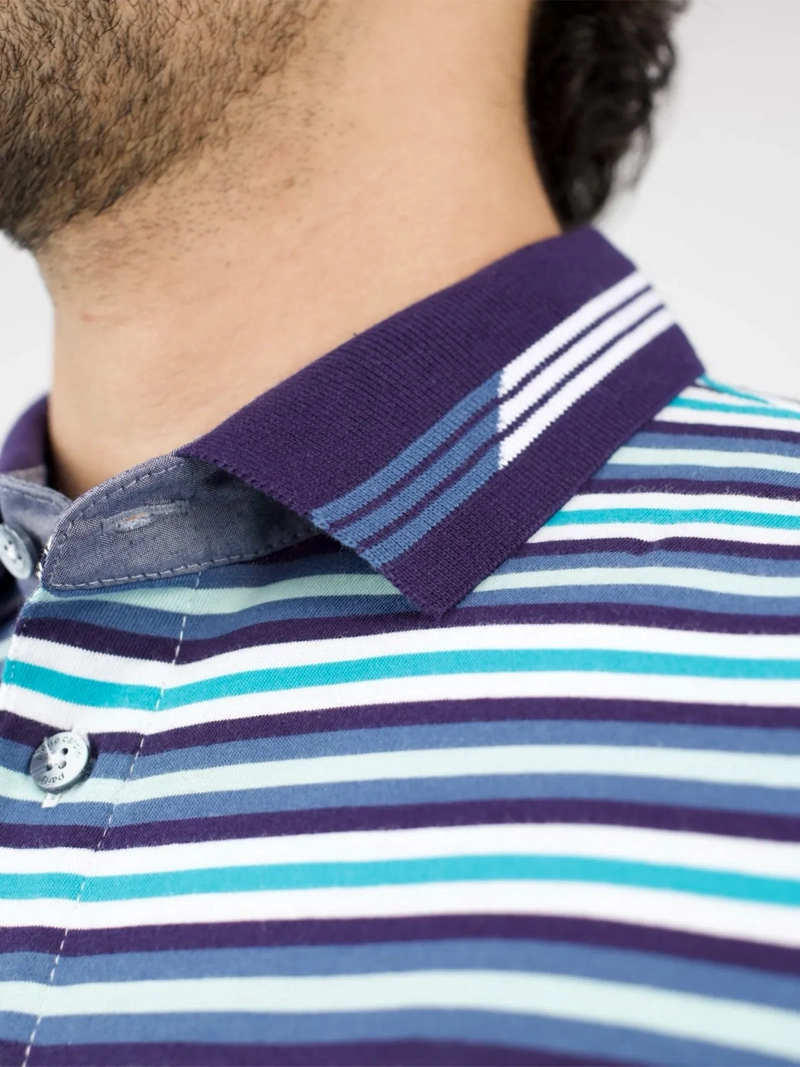 POLO MANGA CORTA ALGODÓN HOMBRE PIERRE CARDIN JERSEY LISTADO - 3