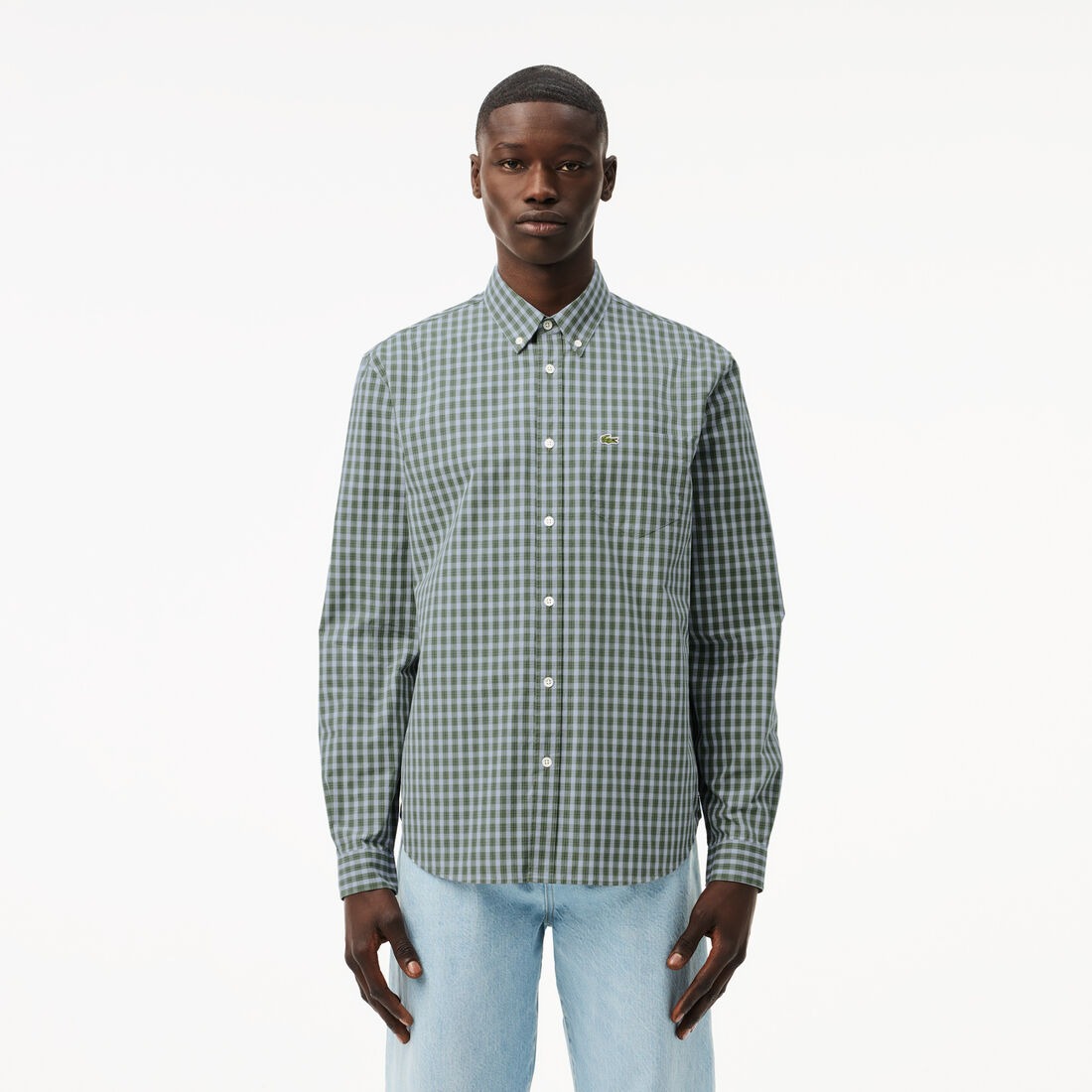 CAMISA MANGA LARGA HOMBRE LACOSTE CH6981 VERDE - 4