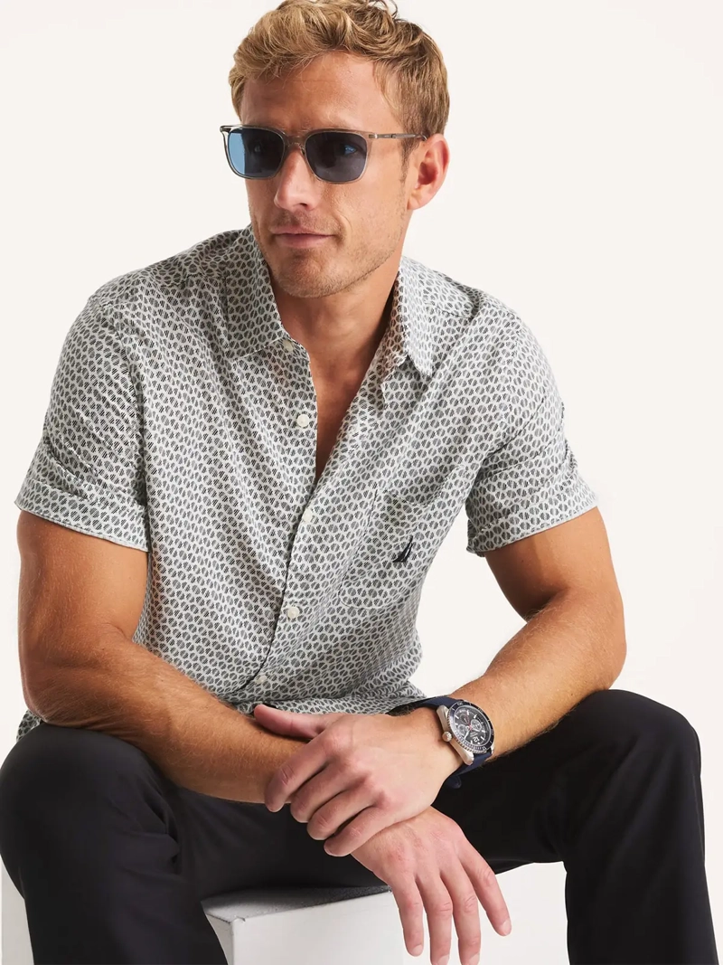 CAMISA MANGA CORTA HOMBRE NAUTICA W48504-1MA - 4