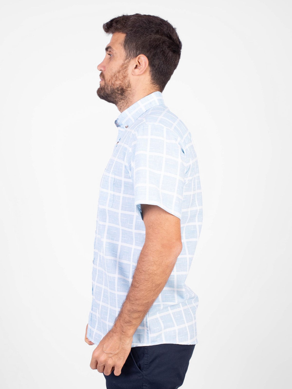 CAMISA MANGA CORTA LINO ALGODÓN HOMBRE PIERRE CARDIN - 3