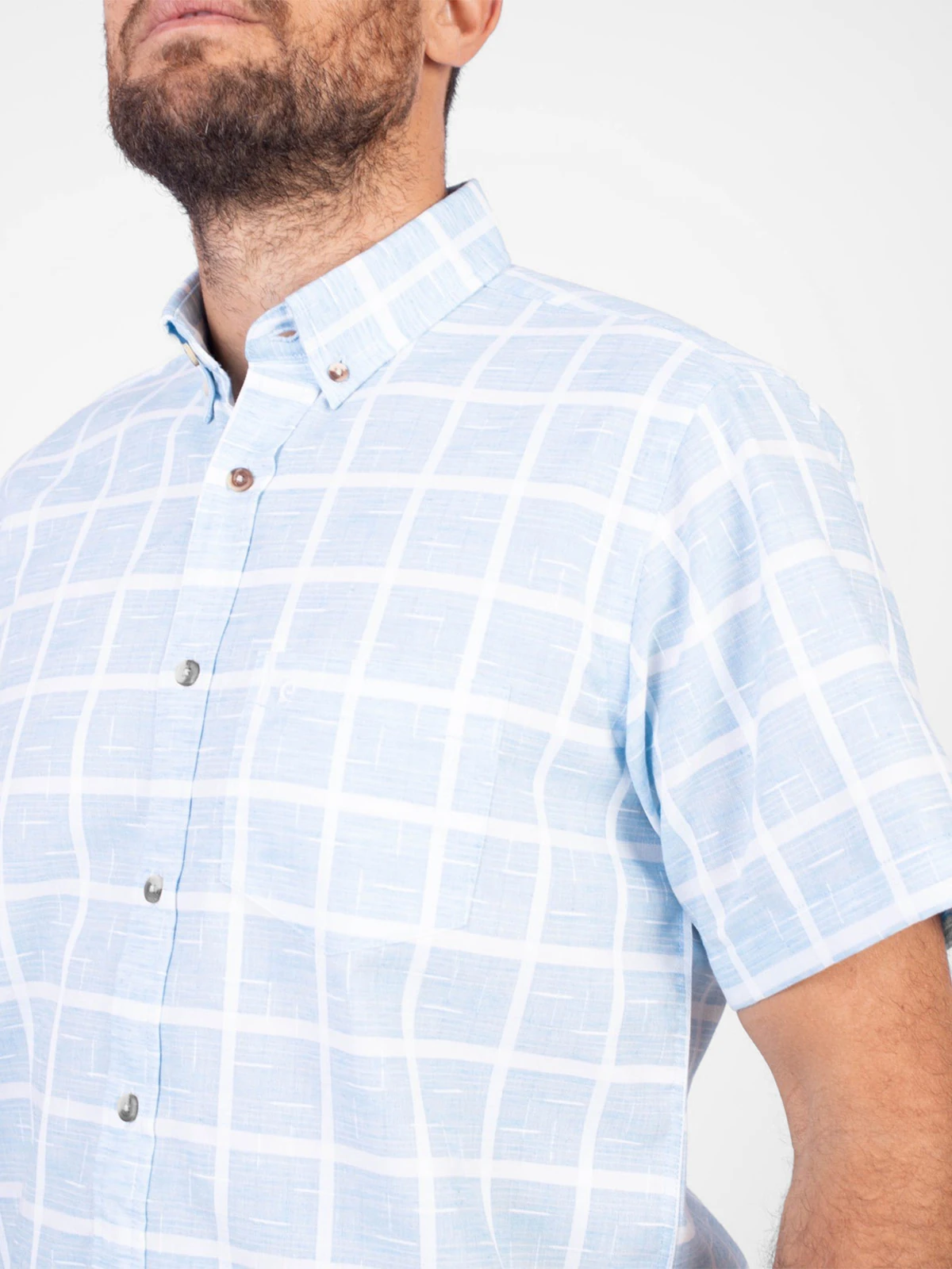 CAMISA MANGA CORTA LINO ALGODÓN HOMBRE PIERRE CARDIN - 4