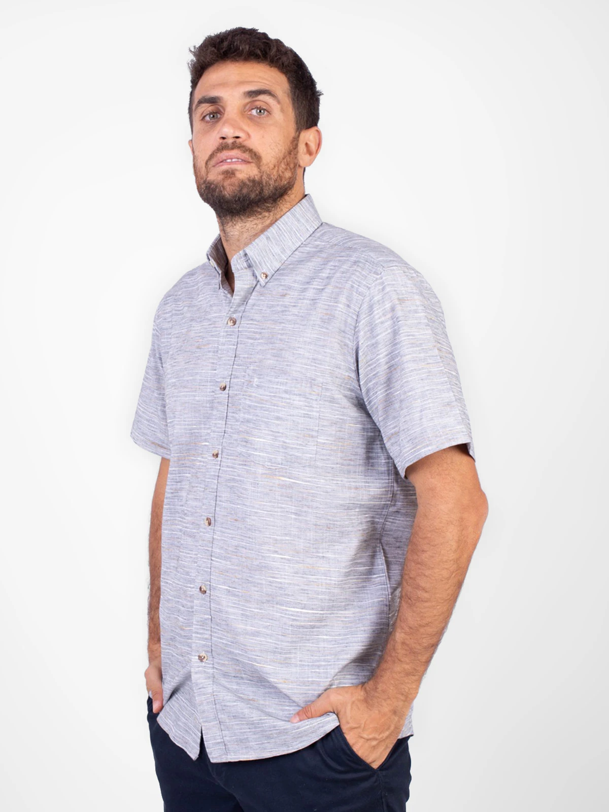 CAMISA MANGA CORTA LINO HOMBRE PIERRE CARDIN - 2
