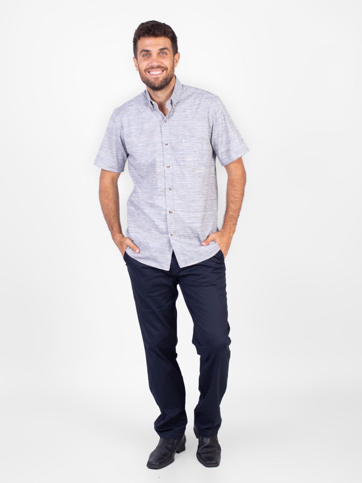 CAMISA MANGA CORTA LINO HOMBRE PIERRE CARDIN - 5
