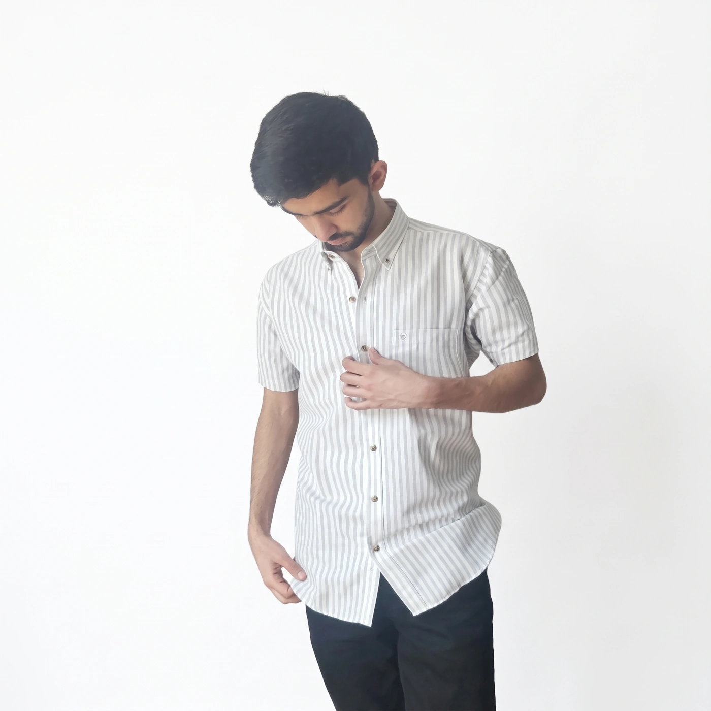 CAMISA MANGA CORTA LINO ALGODÓN HOMBRE PIERRE CARDIN - 2