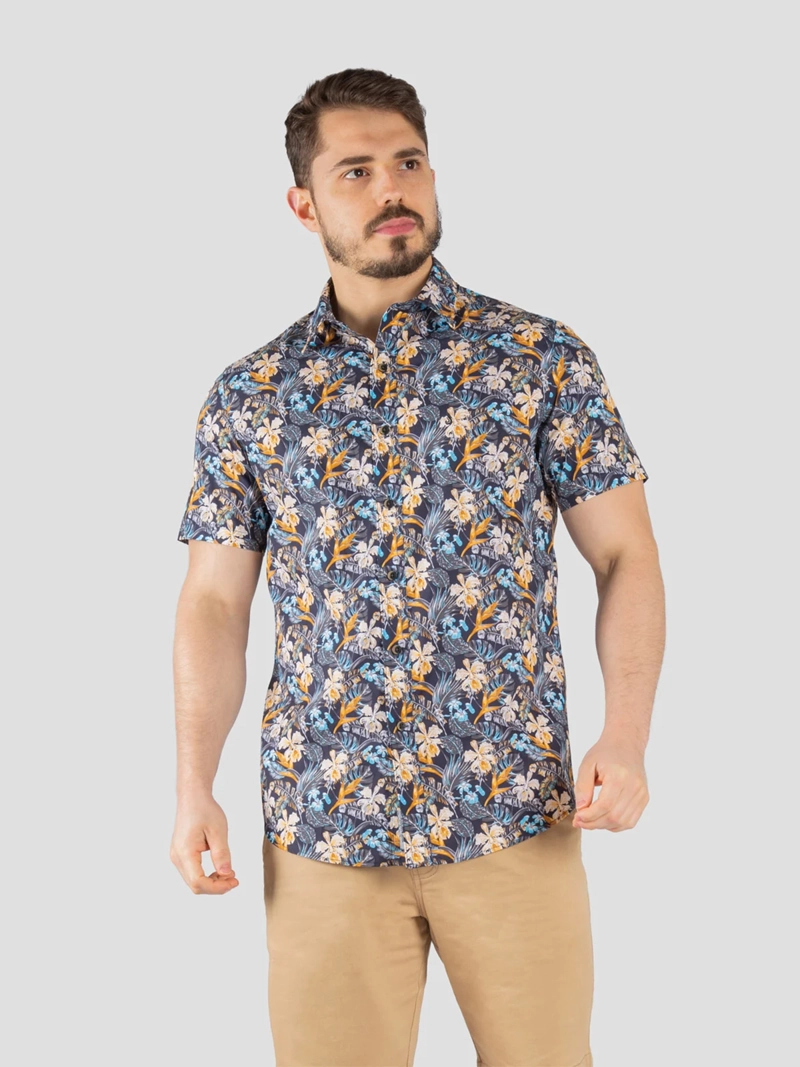 CAMISA ALGODÓN MANGA CORTA HOMBRE JOHN HOLDEN SPORT 9CS207 - 1