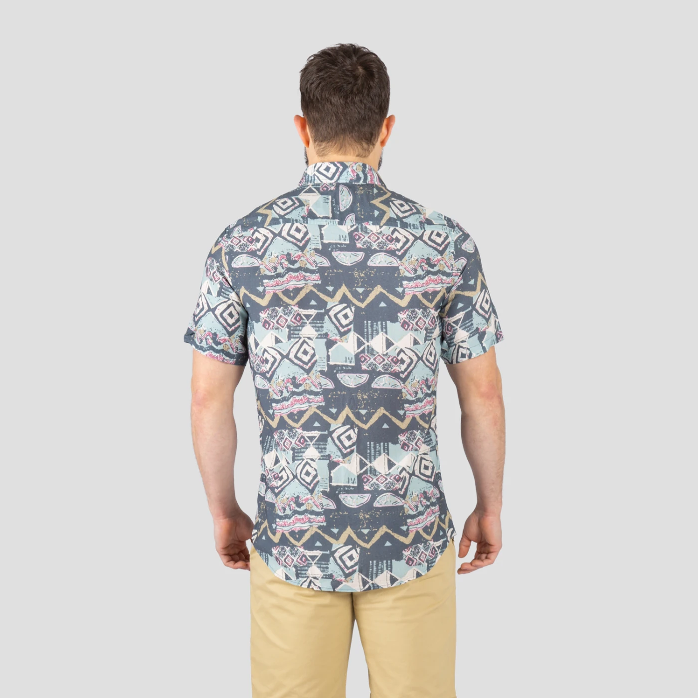 CAMISA ALGODÓN MANGA CORTA HOMBRE JOHN HOLDEN MODA 9CS217 - 3