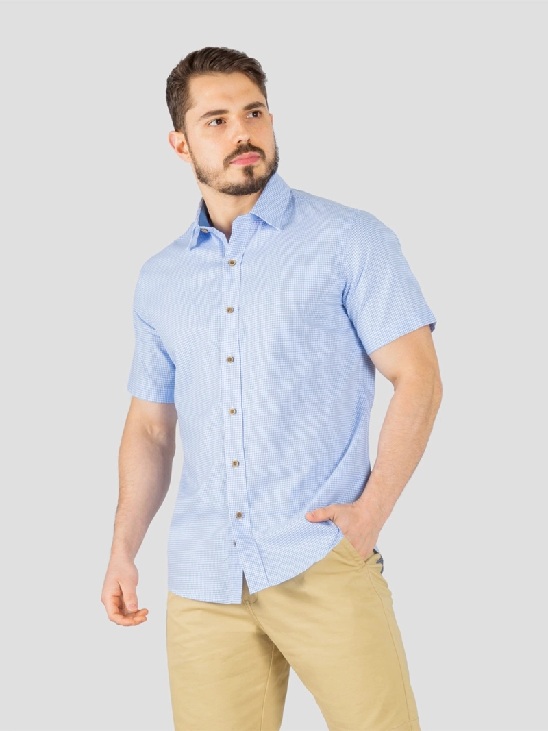 CAMISA ALGODÓN MANGA CORTA HOMBRE JOHN HOLDEN MODA 9CS220 - 1