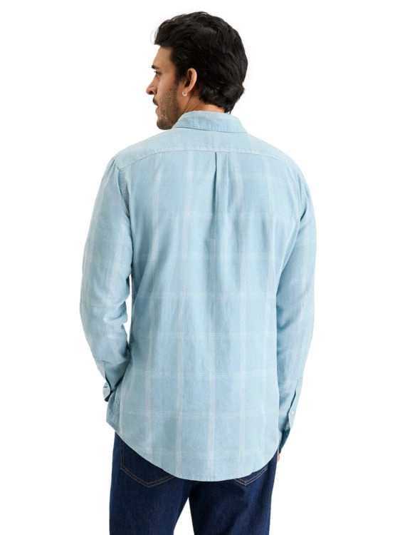 CAMISA MANGA LARGA HOMBRE DOCKERS SLIM ORIGINAL AZUL - 3