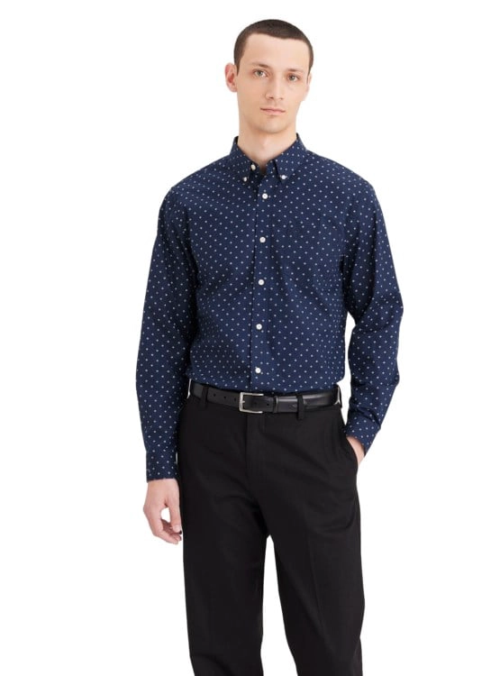 CAMISA MANGA LARGA HOMBRE DOCKERS SIGNATURE AZUL - 1