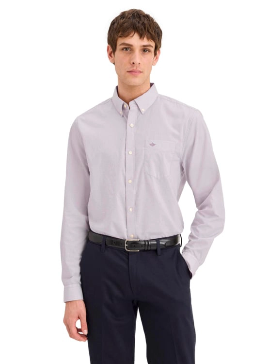 CAMISA MANGA LARGA HOMBRE DOCKERS SIGNATURE MORADO - 1