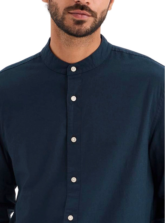 CAMISA MANGA LARGA HOMBRE DOCKERS BAND COLLAR AZUL - 2
