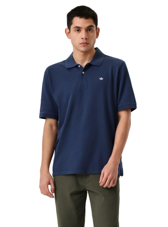 POLO MANGA CORTA HOMBRE DOCKERS PIQUE AZUL - 1