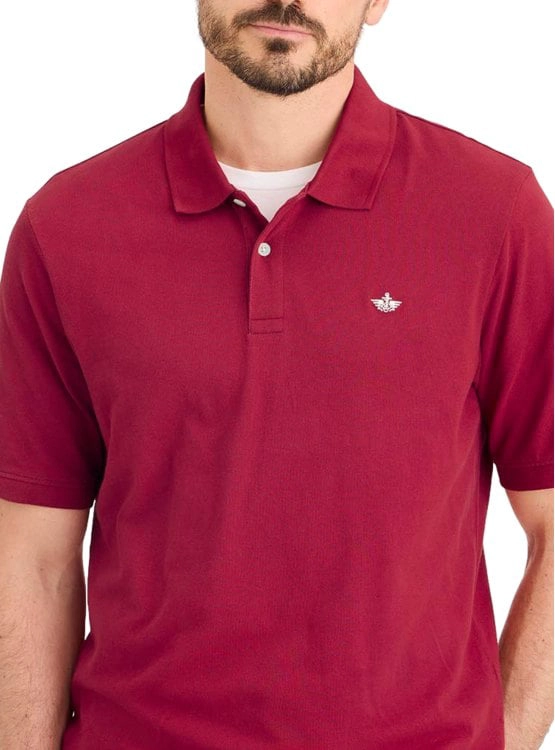 POLERA MANGA CORTA HOMBRE DOCKERS PIQUE ROJO - 4