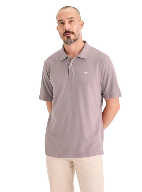 POLERA MANGA CORTA HOMBRE DOCKERS PIQUE MORADO - 1