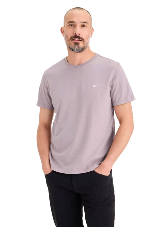 POLERA MANGA CORTA HOMBRE DOCKERS CREWNECK MORADO - 1