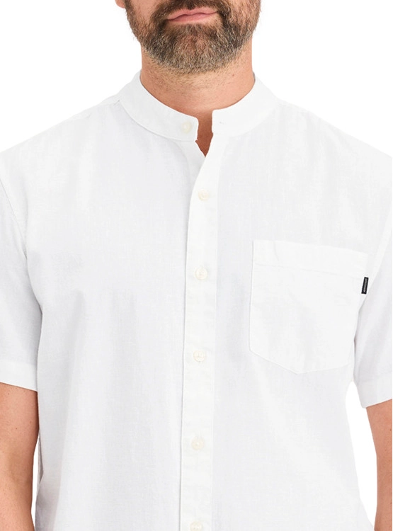 CAMISA MANGA CORTA HOMBRE DOCKERS BAND COLLAR BLANCO - 2