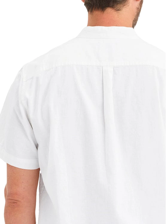 CAMISA MANGA CORTA HOMBRE DOCKERS BAND COLLAR BLANCO - 4