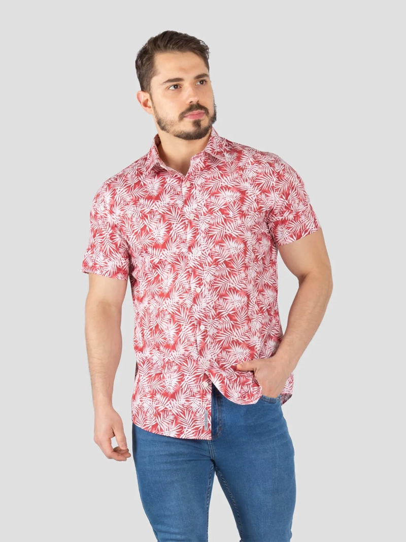 CAMISA MANGA CORTA ALGODÓN HOMBRE JOHN HOLDEN 9CS204 - 1