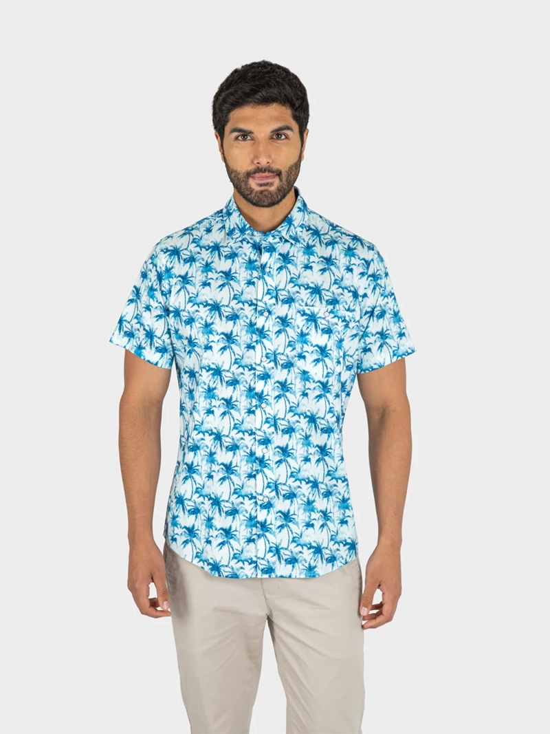 CAMISA MANGA CORTA ALGODÓN HOMBRE JOHN HOLDEN 9CY371 - 1