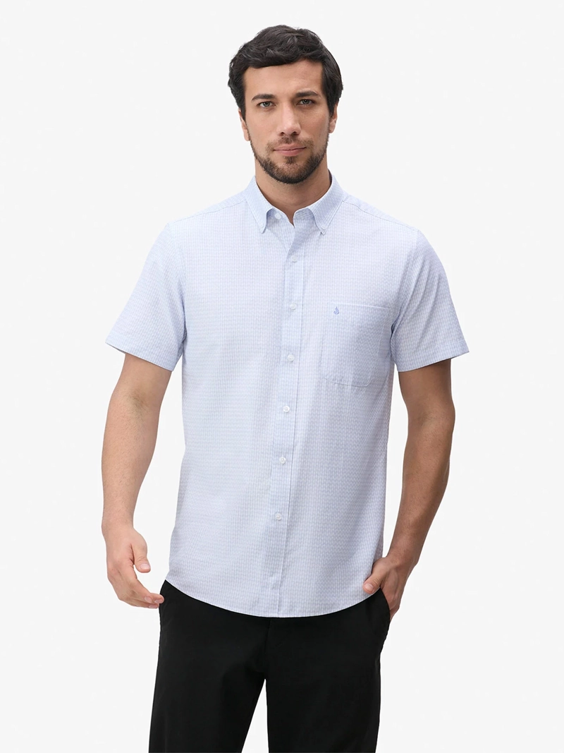 CAMISA MANGA CORTA ALGODÓN HOMBRE JOHN HOLDEN 9CC049 - 1