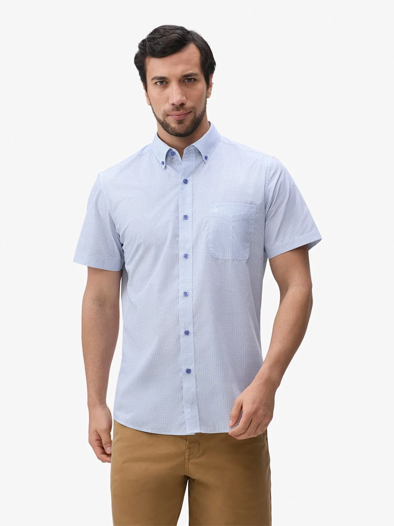 CAMISA MANGA CORTA ALGODÓN HOMBRE JOHN HOLDEN 9CC052 - 1