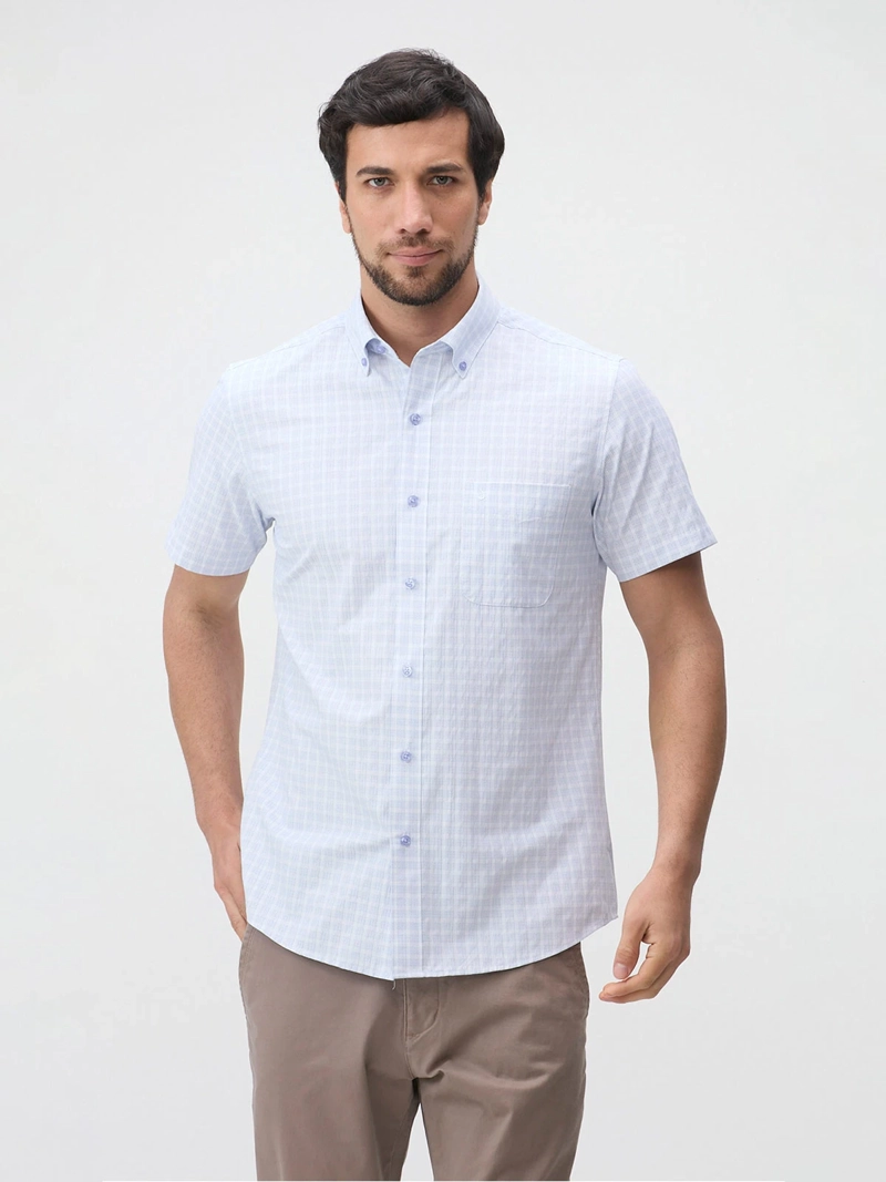 CAMISA MANGA CORTA ALGODÓN HOMBRE JOHN HOLDEN 9CC053 - 1