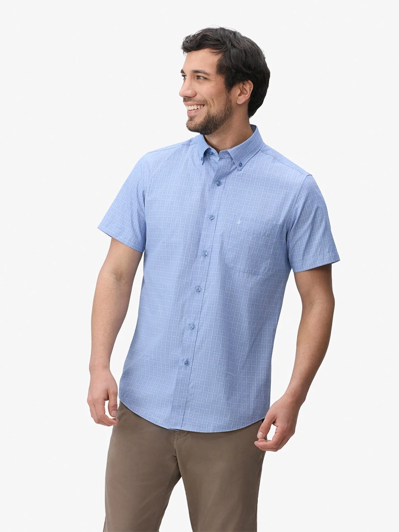 CAMISA MANGA CORTA ALGODÓN HOMBRE JOHN HOLDEN 9CC054 - 1