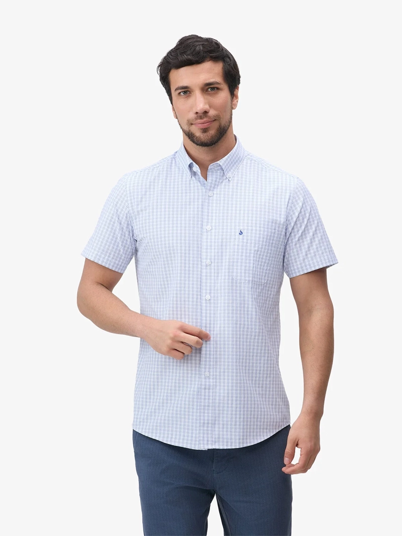CAMISA MANGA CORTA ALGODÓN HOMBRE JOHN HOLDEN 9CC057 - 1