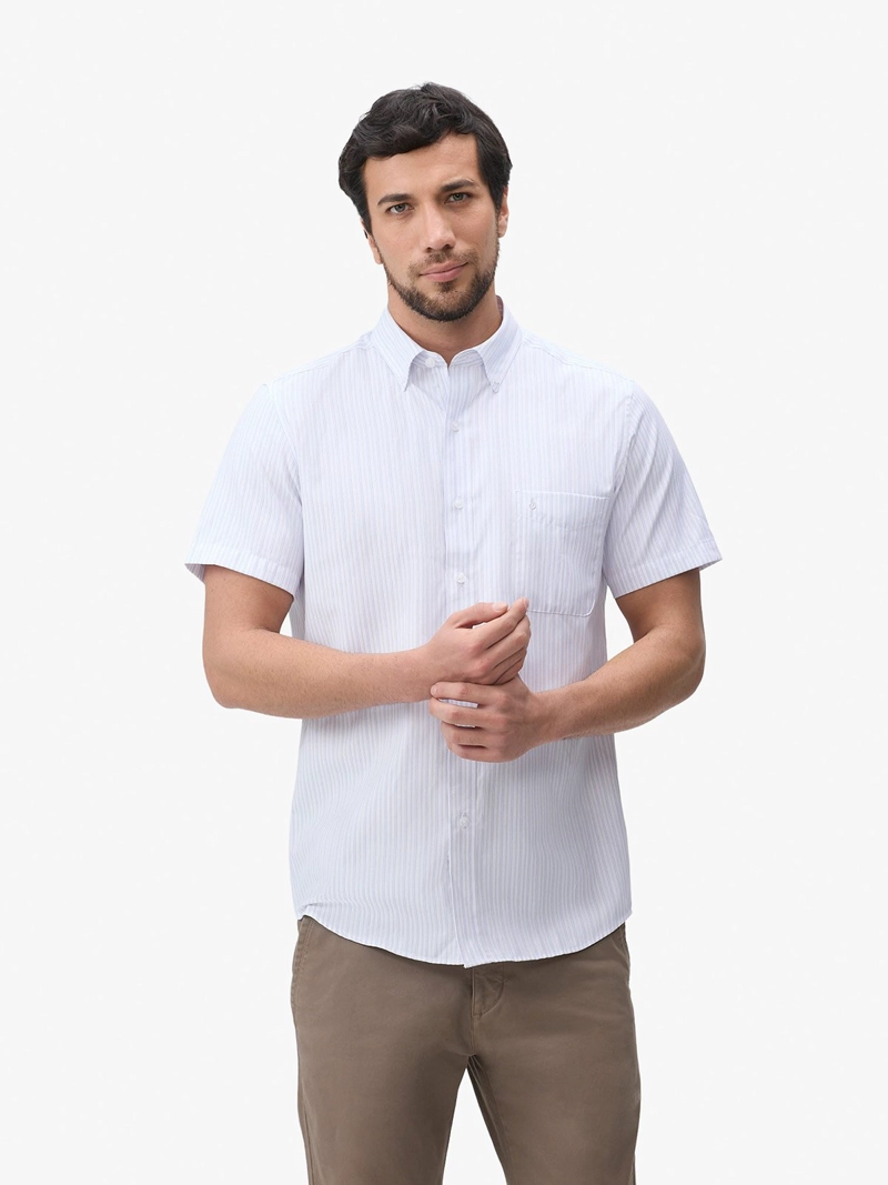 CAMISA MANGA CORTA ALGODÓN HOMBRE JOHN HOLDEN 9CC059 - 1