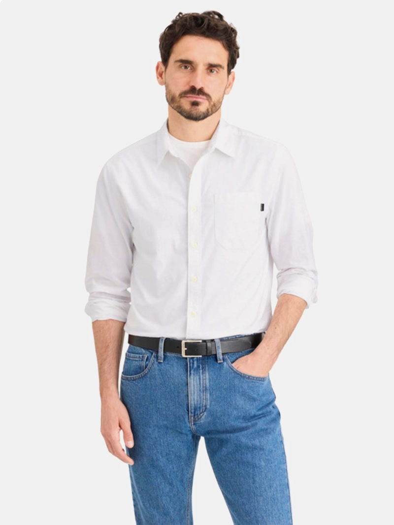 CAMISA MANGA LARGA ALGODÓN HOMBRE DOCKERS ULTIMATE BLANCO - 1