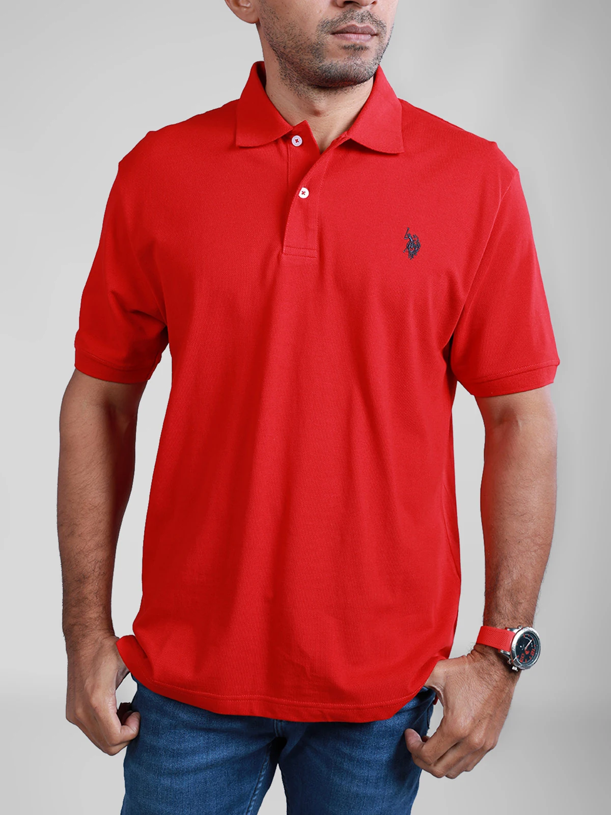 POLO ALGODÓN MANGA CORTA HOMBRE US POLO - 1