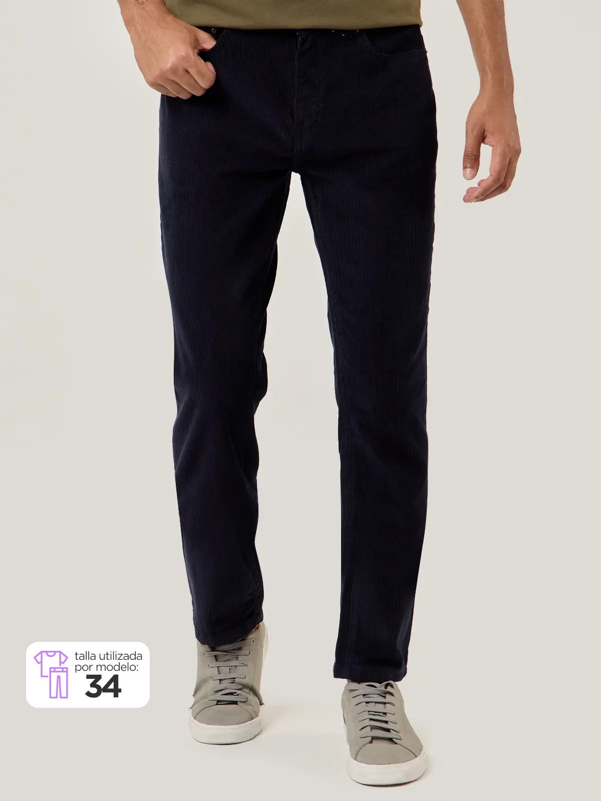 PANTALÓN ALGODÓN HOMBRE KENNETH STEVENS COTELÉ - 1