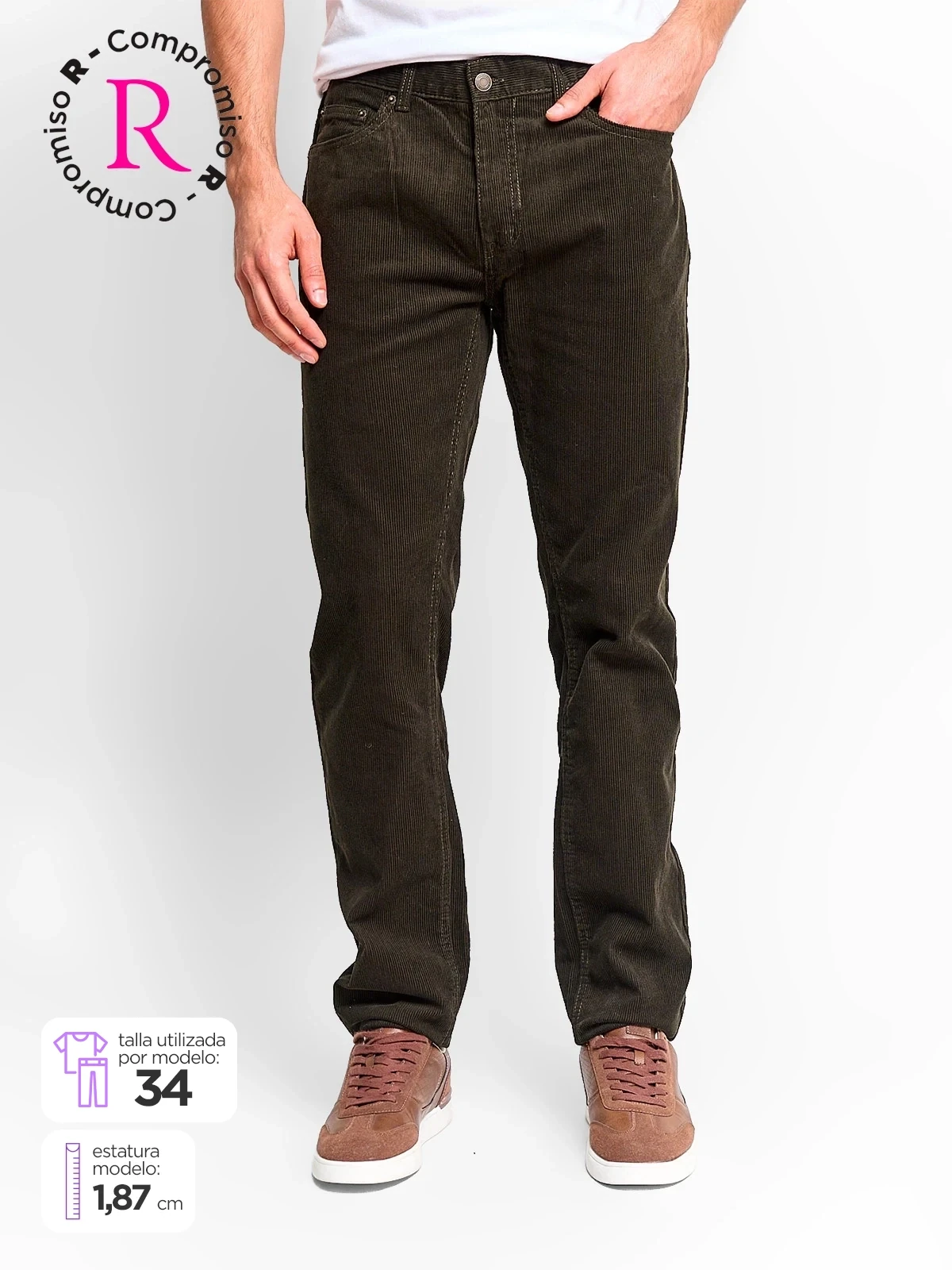 PANTALÓN ALGODÓN HOMBRE KENNETH STEVENS COTELÉ - 1