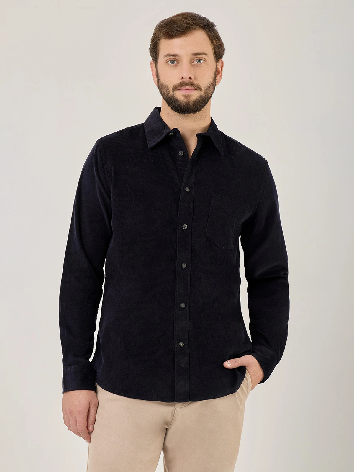 CAMISA MANGA LARGA ALGODÓN HOMBRE KENNETH STEVENS AITOR - 1