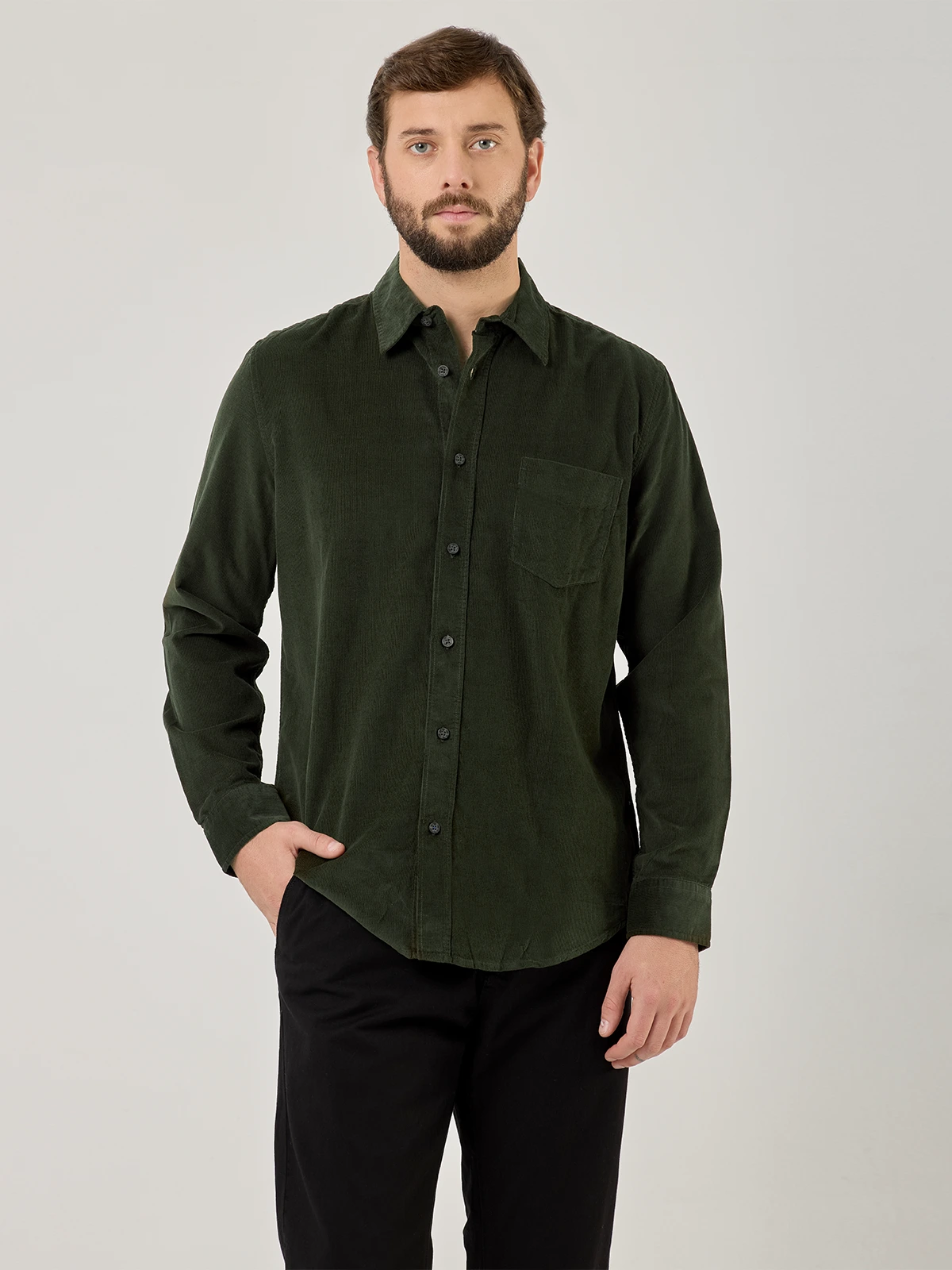 CAMISA MANGA LARGA ALGODÓN HOMBRE KENNETH STEVENS AITOR - 1