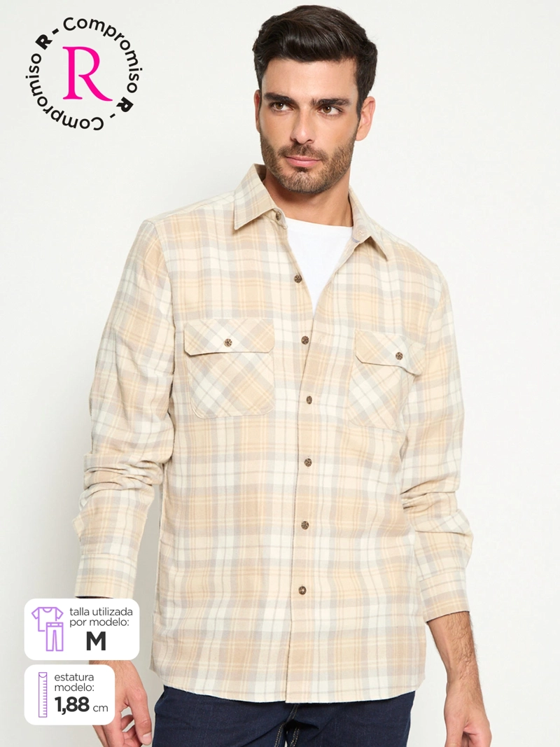 CAMISA MANGA LARGA ALGODÓN HOMBRE KENNETH STEVENS - 1