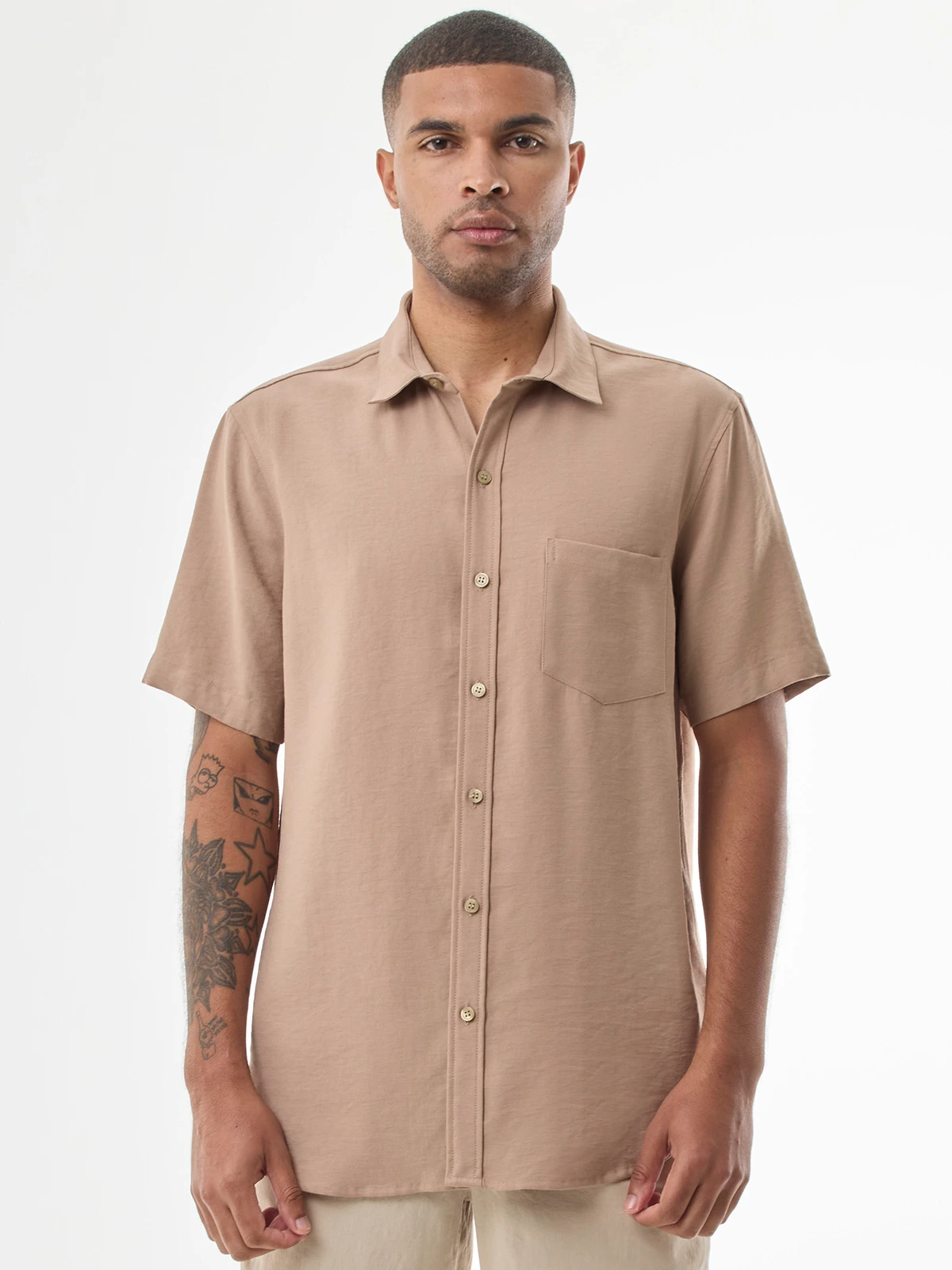 CAMISA MANGA CORTA HOMBRE CACHAREL BOLSILLO - 1