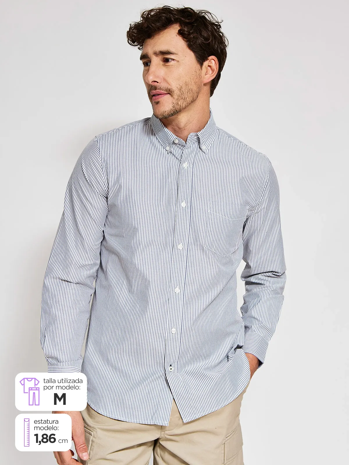 CAMISA MANGA LARGA ALGODÓN HOMBRE KENNETH STEVENS - 1