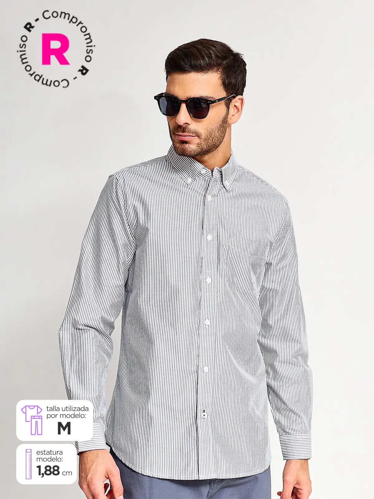 CAMISA MANGA LARGA ALGODÓN HOMBRE KENNETH STEVENS - 1