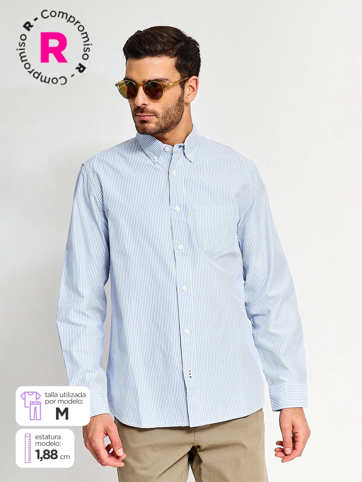 CAMISA MANGA LARGA ALGODÓN HOMBRE KENNETH STEVENS - 1
